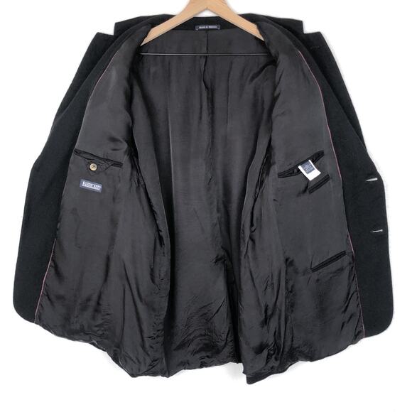 VTG LANDS' END Camel Hair Blazer Men's‎ Sz 48R Black Sport Coat Classic USA Made - Picture 3 of 16